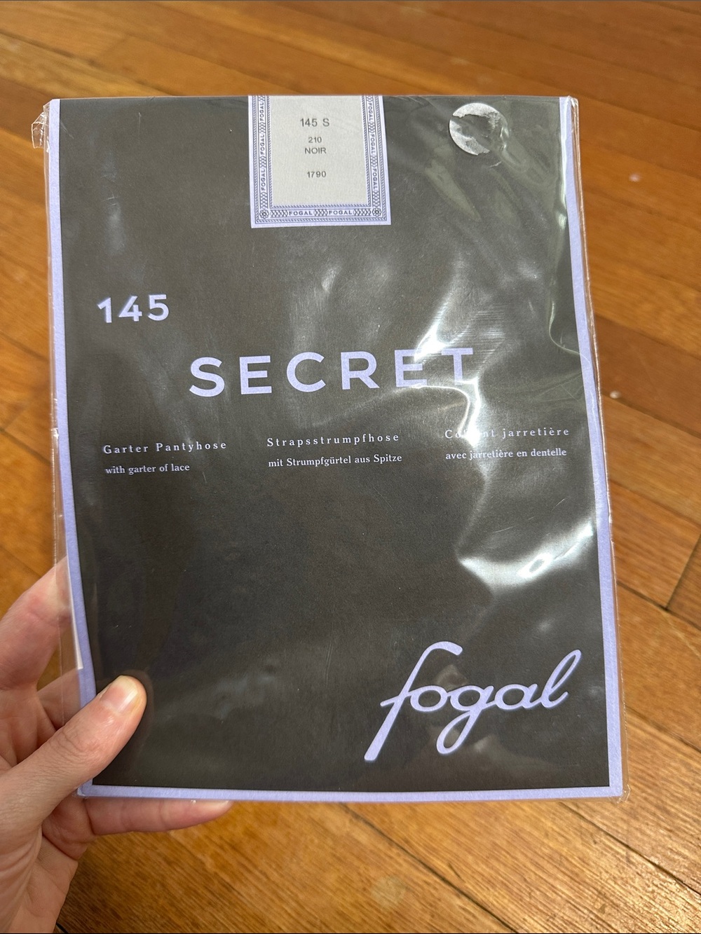 FOGAL Unworn Garter Pantyhose Size Small Black 145 The Secret